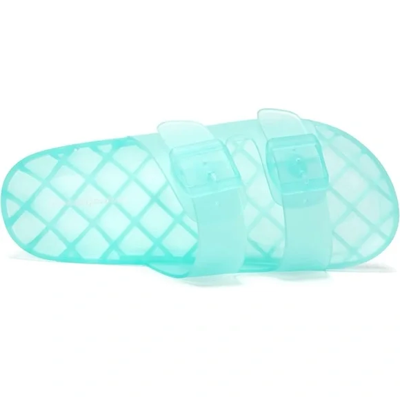 🍉 NWT | NIB • FUNKYMONKEY Women's “Jelly” Sandals • W7 • Aqua/blue - Picture 5 of 16